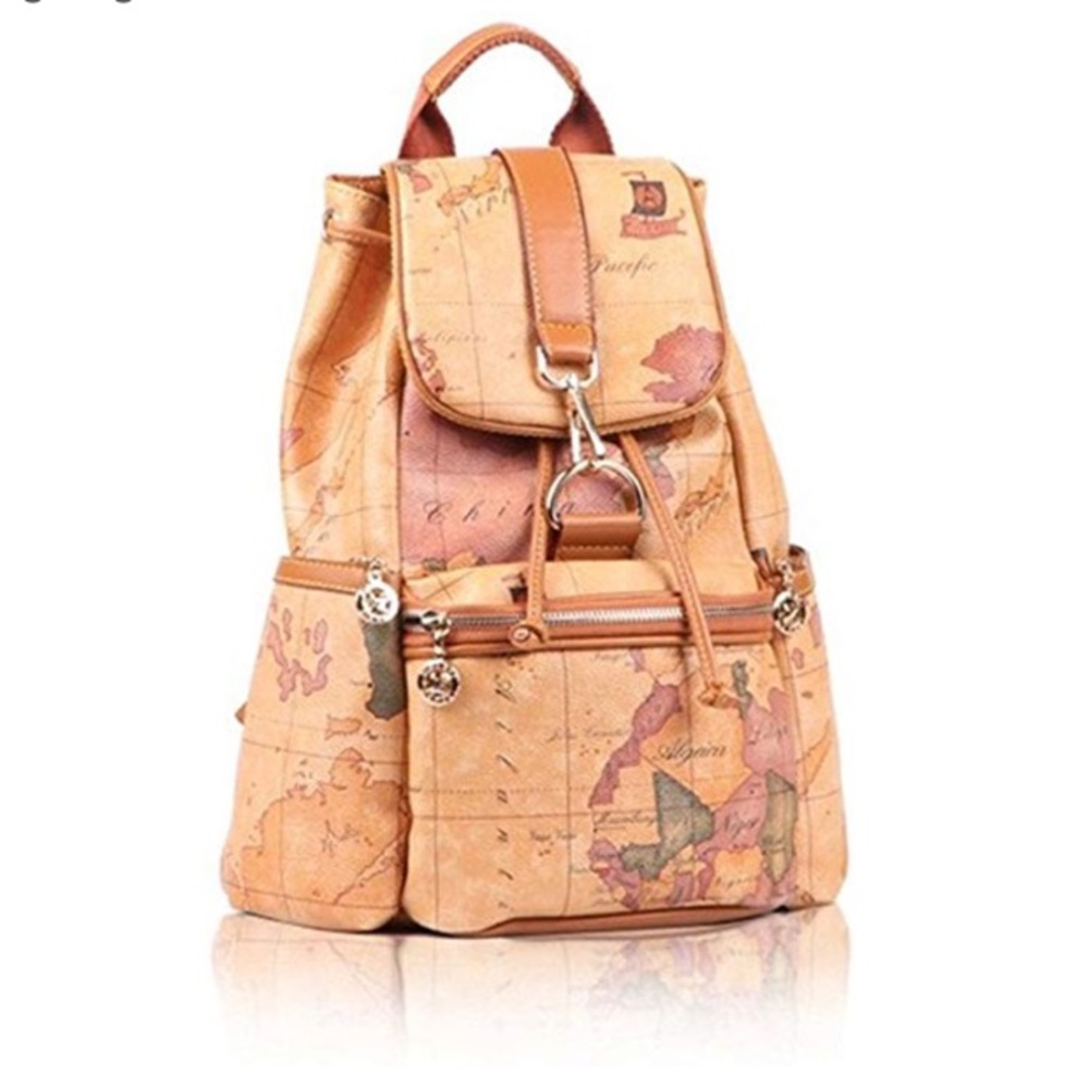 B. Angel Map leather backpack